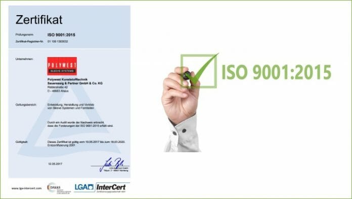 Polywest, QMS, ISO 9001