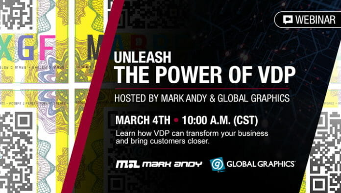 Mark Andy, Global Graphics, VDP, Webinar,